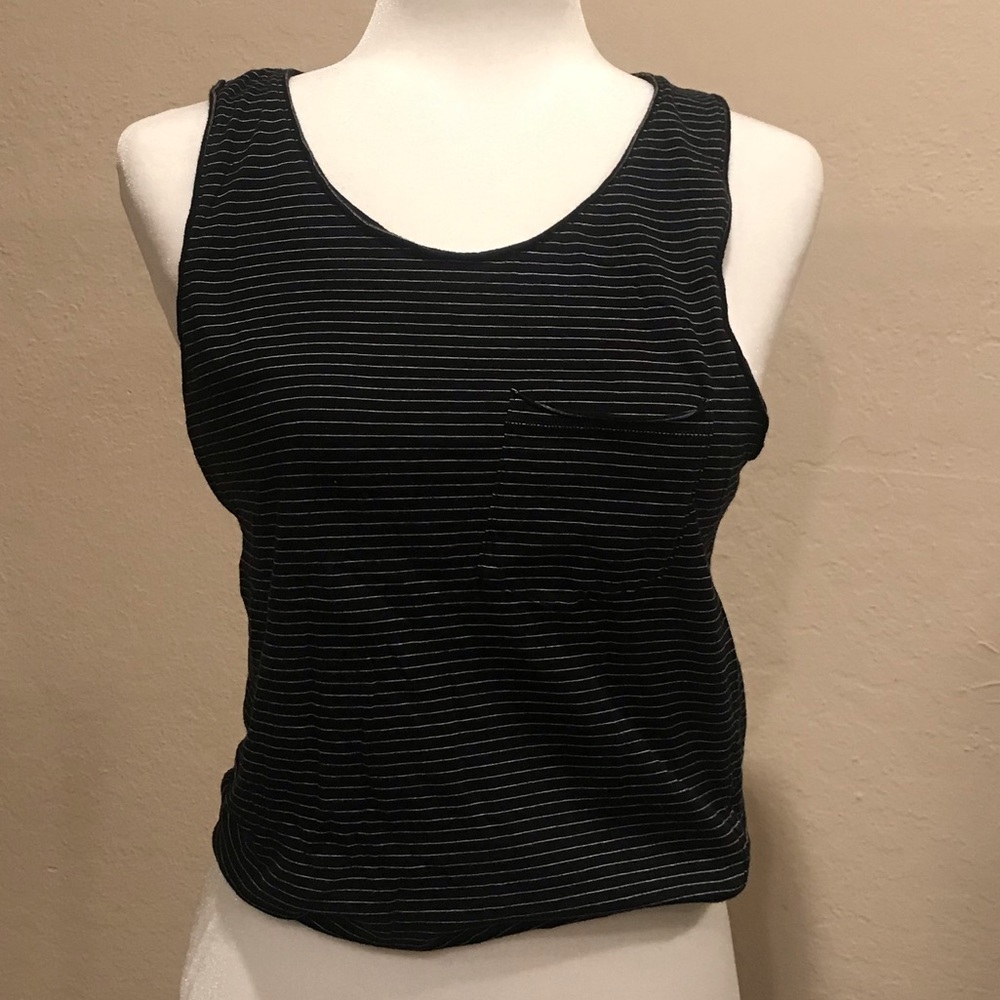 Comfortable stripe muscle tee
